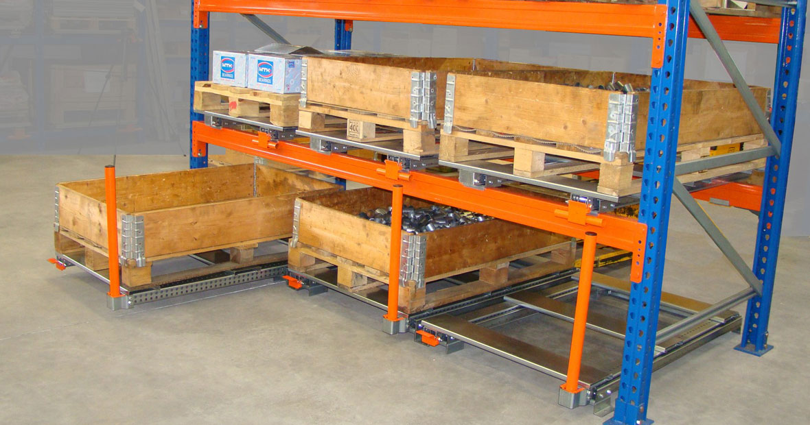 tiroir coulissant à palette